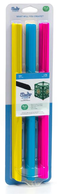 3Doodler  Filamento/ Create+ & Pro+ / 75 / PLA / blu, giallo, viola / "Tie Dye Mix"